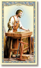 St. Joseph the Worker Holy Card - 100/pk